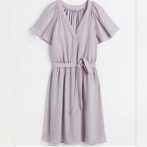 NWT Small H&M Purple V-neck Chiffon Dress